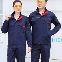 春秋工作服套装男耐磨工地汽修工厂车间厂服劳保服上衣长袖工装女